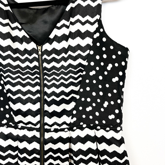 Julian Taylor New York Black & White Striped Mid Length Dress - Picture 3 of 12